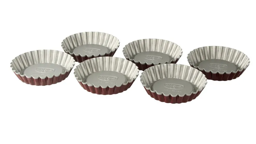 Dr.Oetker Tortelett-Förmchen rot, silber