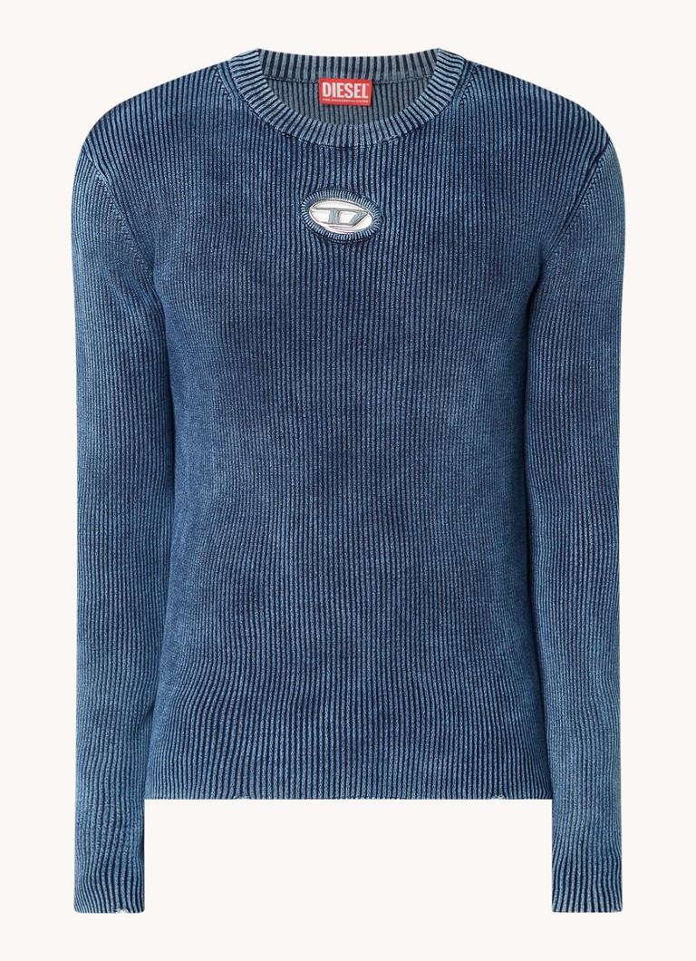 Diesel K-darin ribbed knit pullover with logo