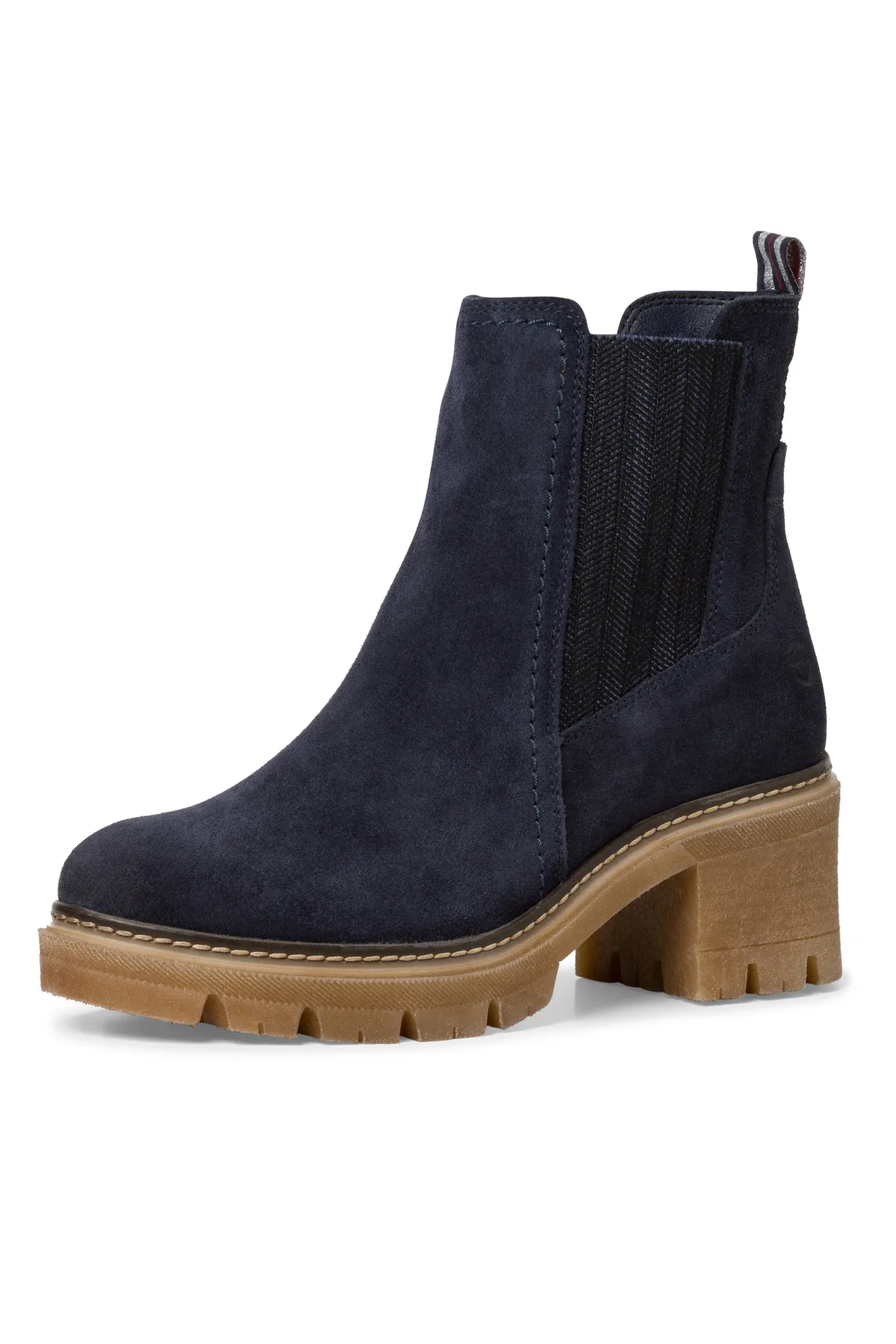 Tamaris  Damen Elegante Stiefelette 1-25936-41 Blau 805 Navy Leder mit TOUCH-IT