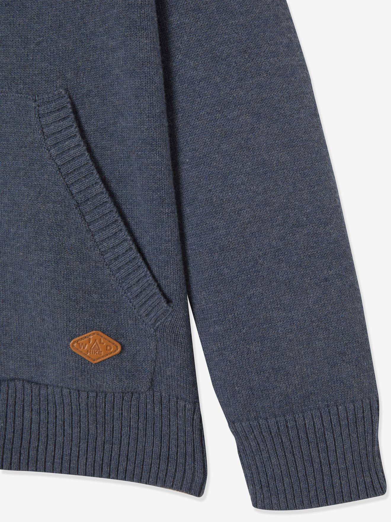 Gilet zippé col montant garçon noisette
