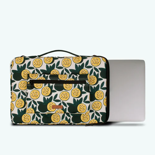 Laura Street 15/16 inch yellow laptop sleeve