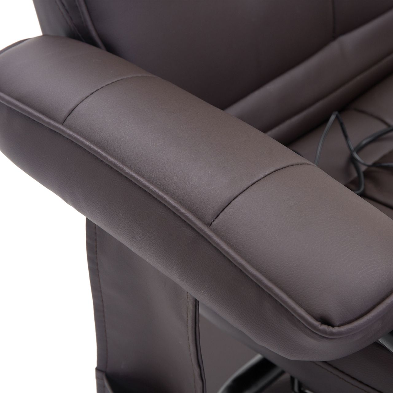HOMCOM Massagesessel mit Hocker, Relaxsessel mit Liegefunktion, Massagefunktion