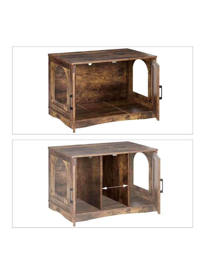 relaxdays Katzenschrank in Braun - (B)75,5 x (H)50 x (T)50 cm günstig kaufen onesize