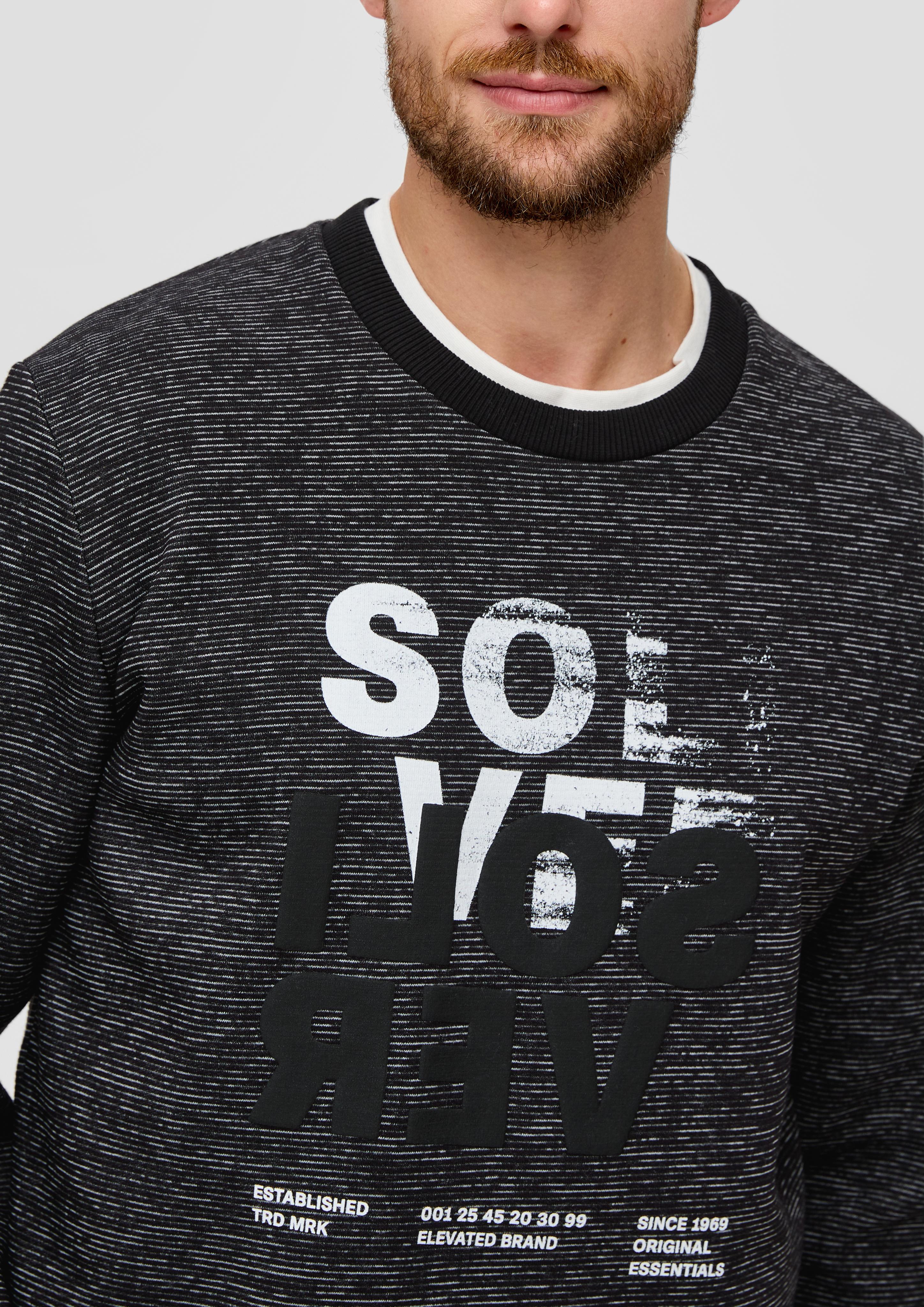 Sweatshirt mit gummiertem Schriftprint  2138685-99D1