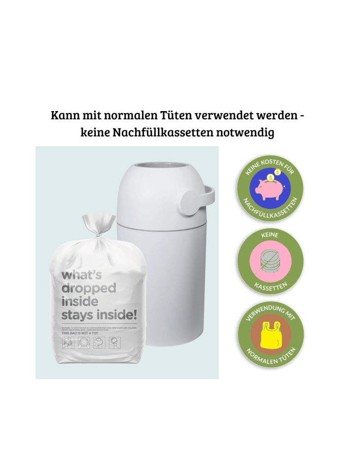Kinderhaus Blaubär Magic Majestic Windeleimer mit 1er Nachfüllpack TOP in White günstig kaufen onesize