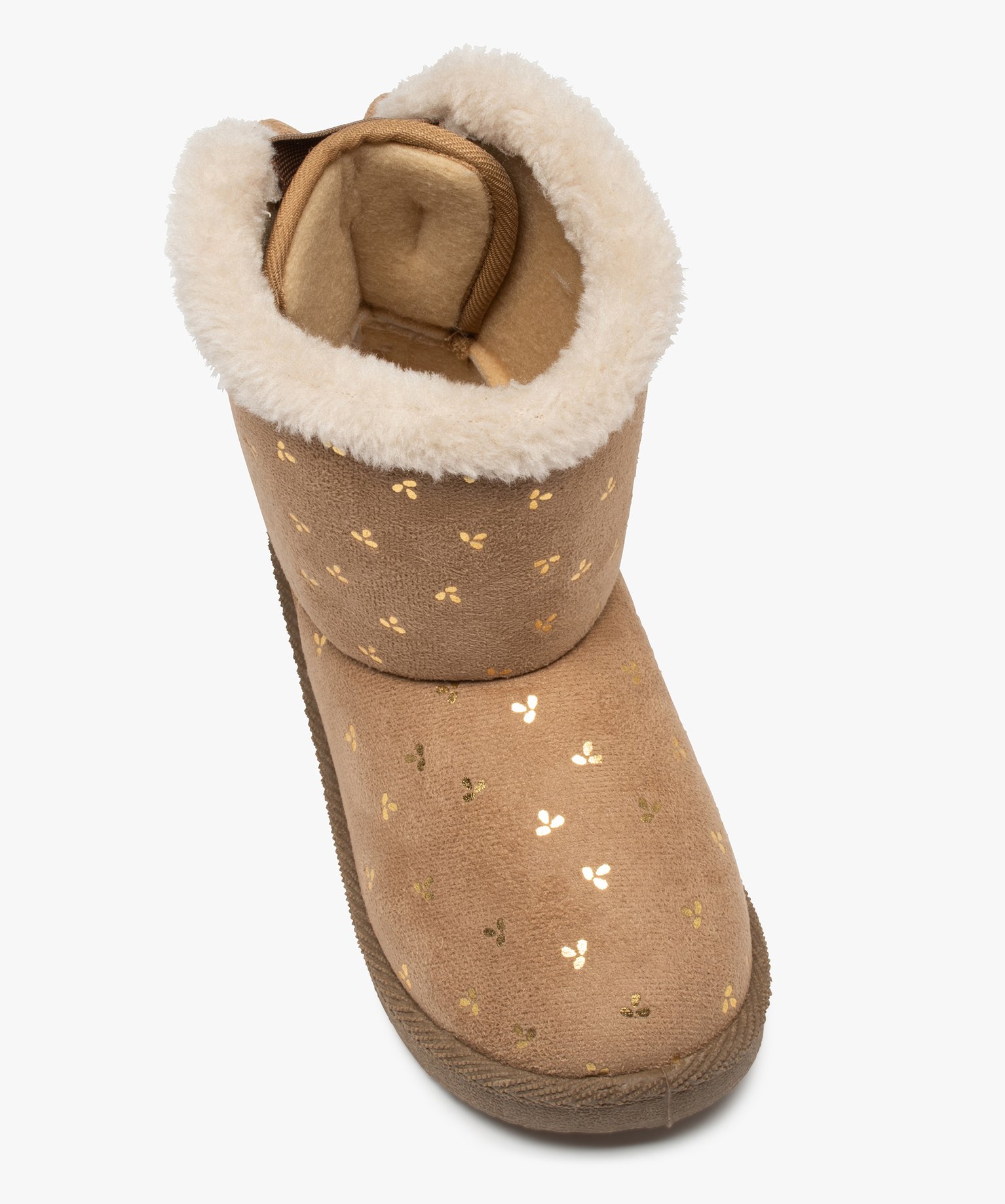 Boots fourrées fille à motifs brillants - LuluCastagnette beige | GEMO