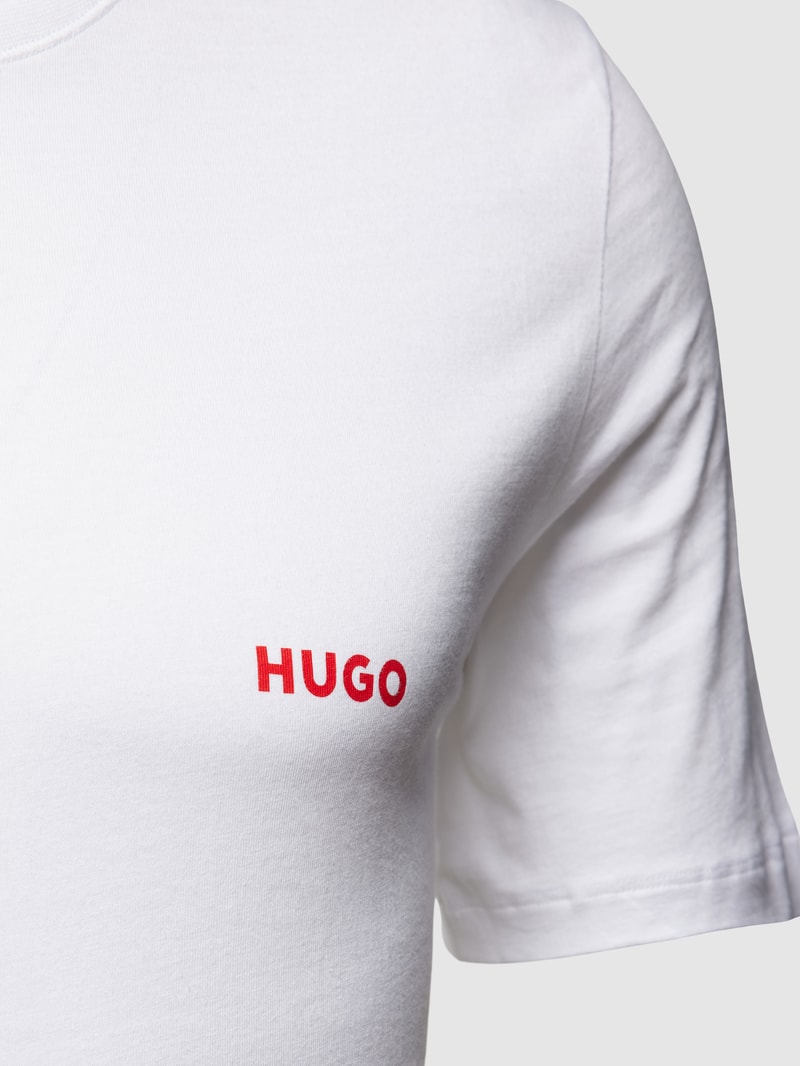 T-Shirt mit geripptem Rundhalsausschnitt im 3er-Pack in olivgrün