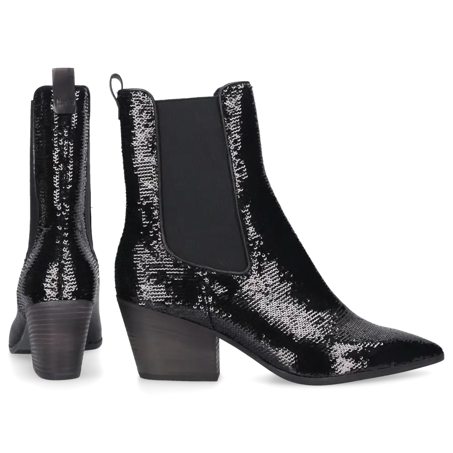 305 SOBE - Chelsea Boots ROCKET Pailletten - schwarz