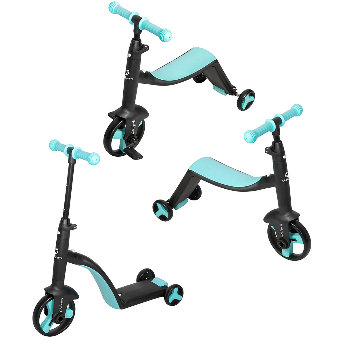 3-in-1 Kids Trike verwendbar als Laufrad Dreirad und Scooter