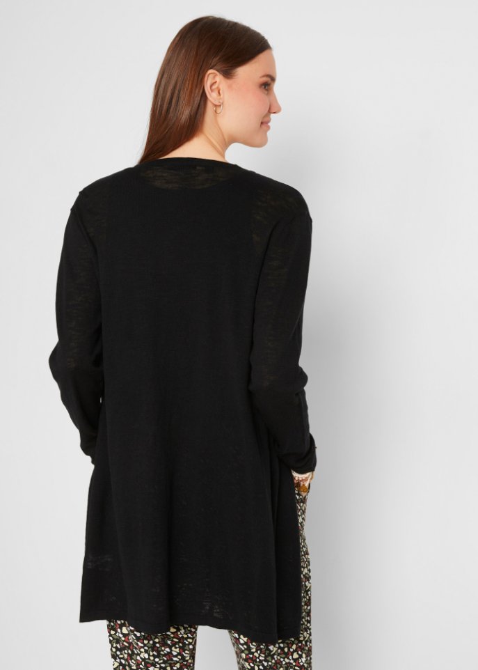 Longstrickjacke, offen