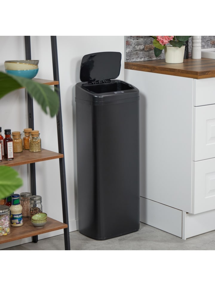 relaxdays Mülleimer mit Sensor in Schwarz - 50 Liter günstig kaufen onesize
