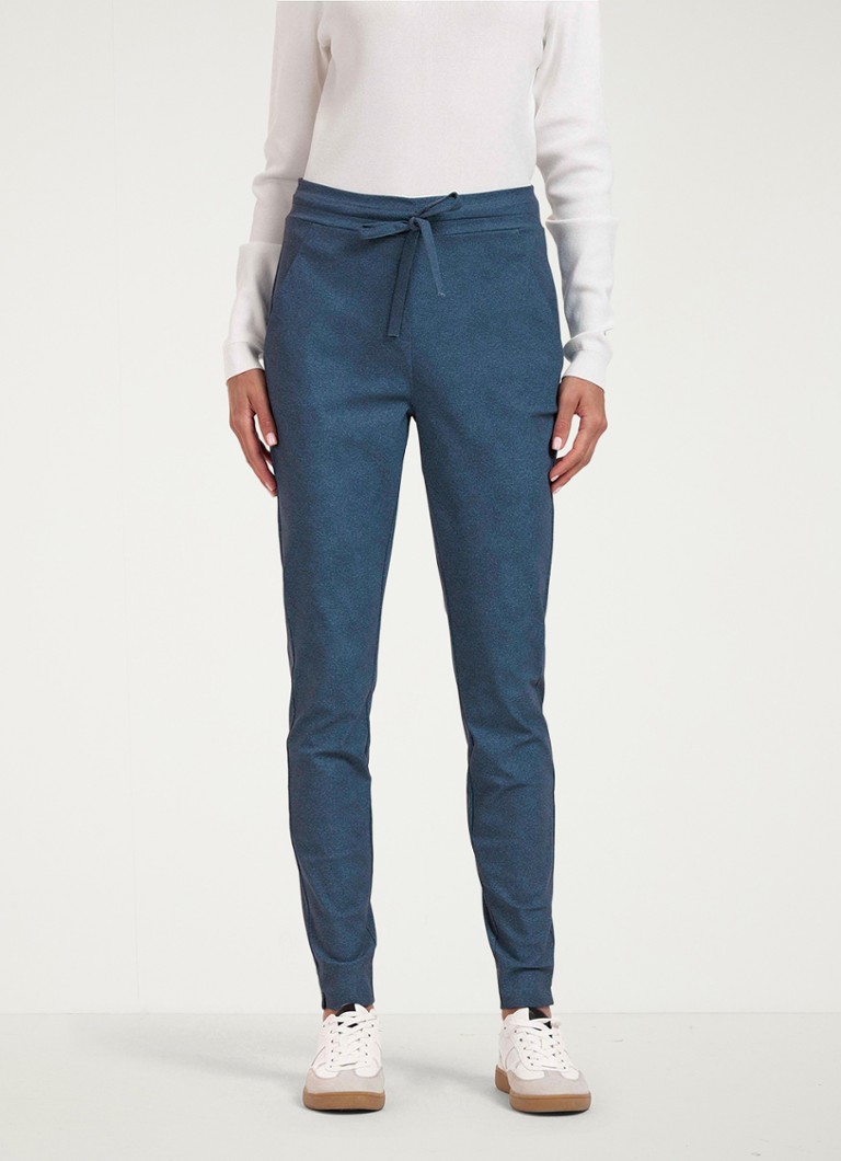 Pantaloni da jogging a vita alta, affusolati e mélange di Studio Anneloes Downstairs