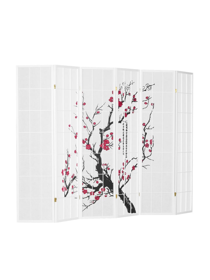 Homestyle4u 6-tlg. Paravent in Weiß 264x179 günstig kaufen onesize