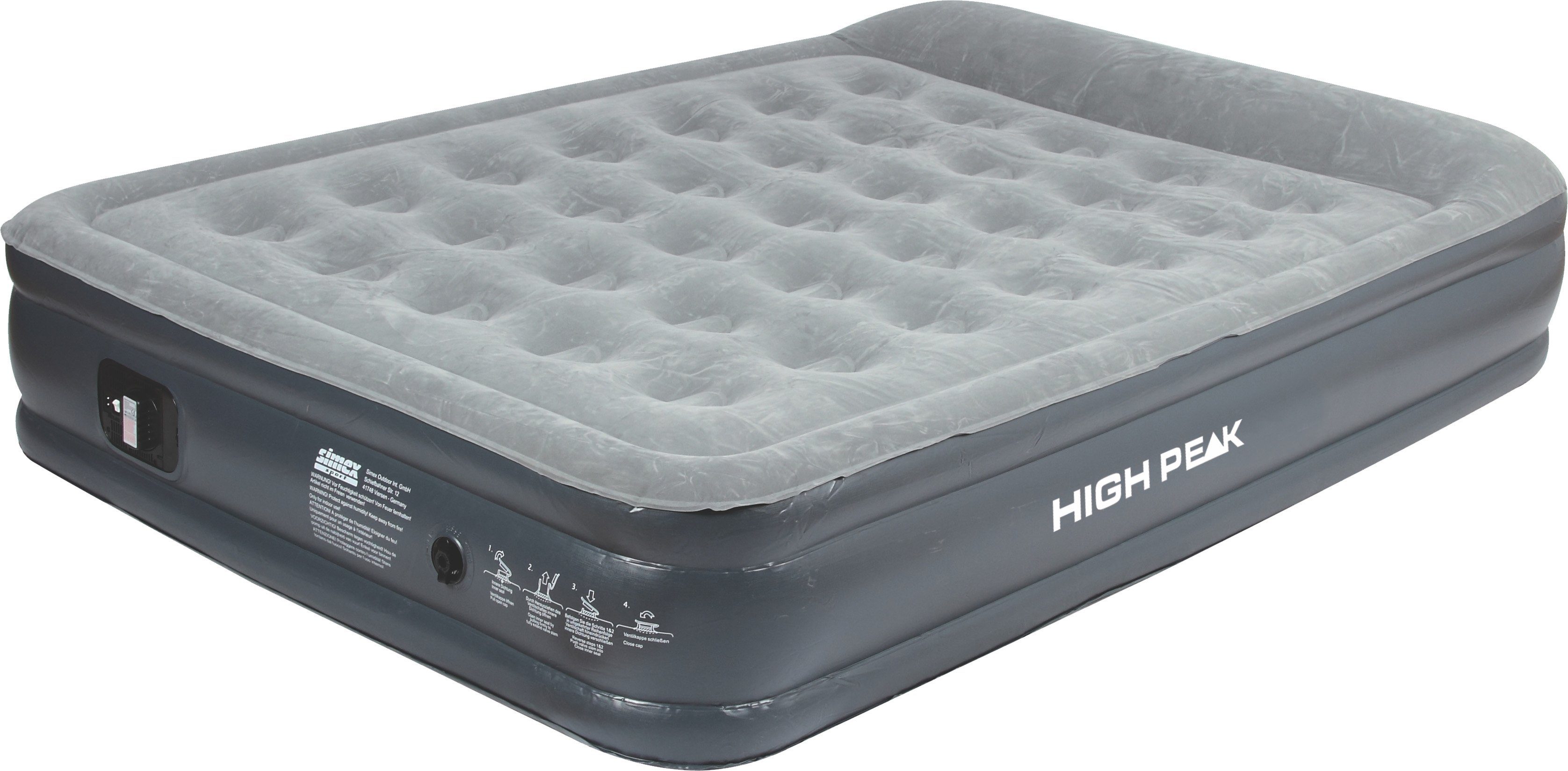 High Peak Luftbett Smooth Comfort Double, (mit Transporttasche)