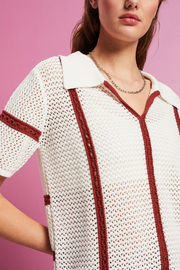 Kurzärmeliger Pullover mit Polokragen