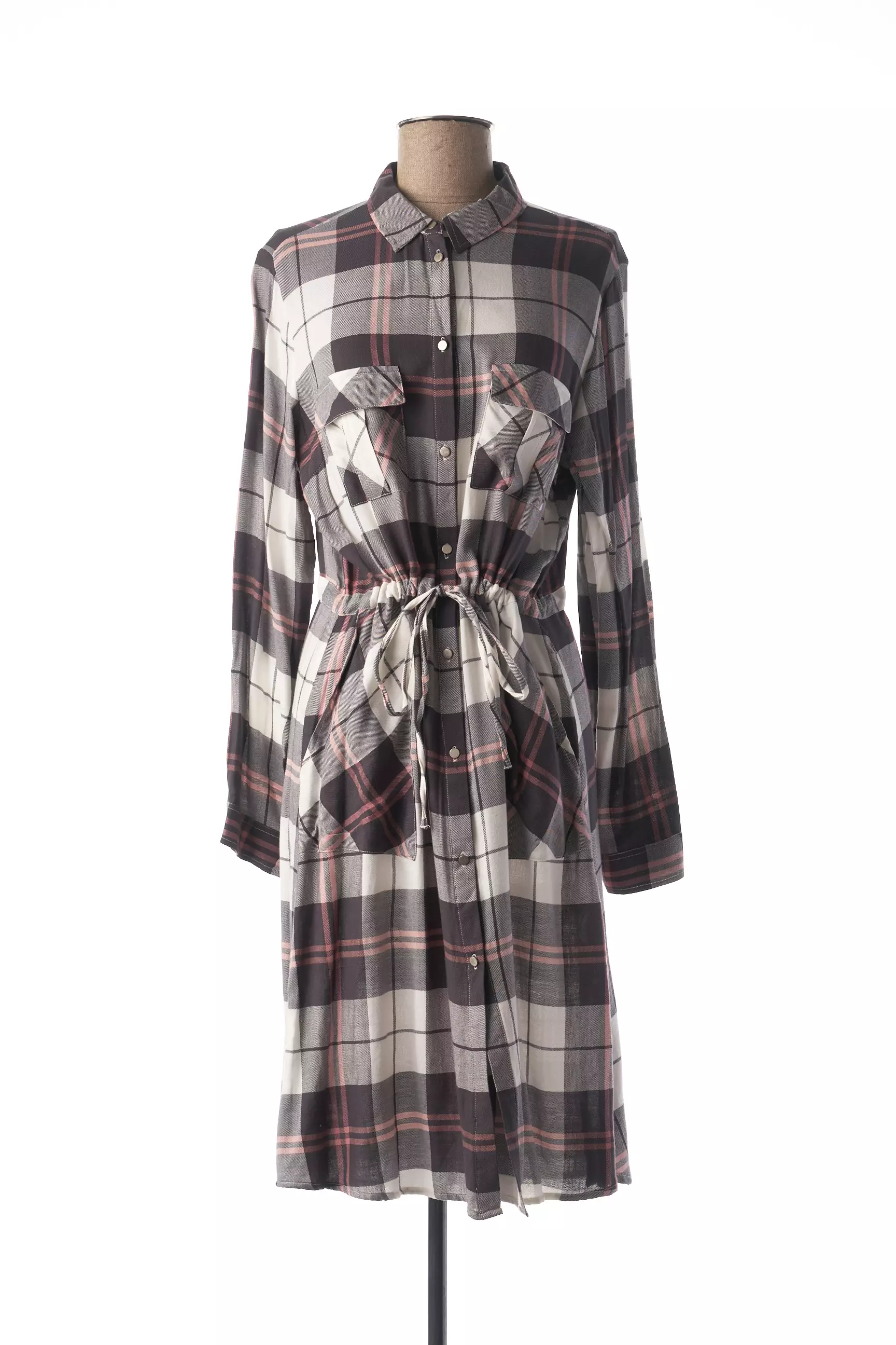 C Est Beau La Vie Robes Mi Longues Femme couleur gris