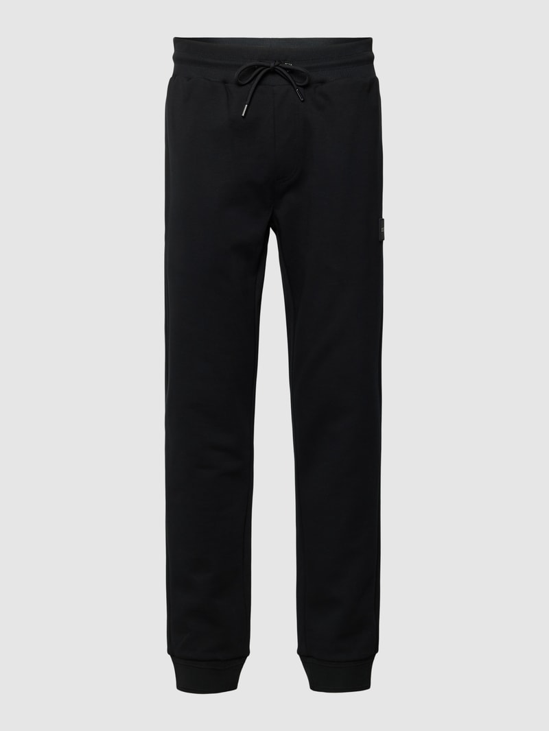 Sweatpants mit elastischem Bund Modell 'Lamont' in schwarz