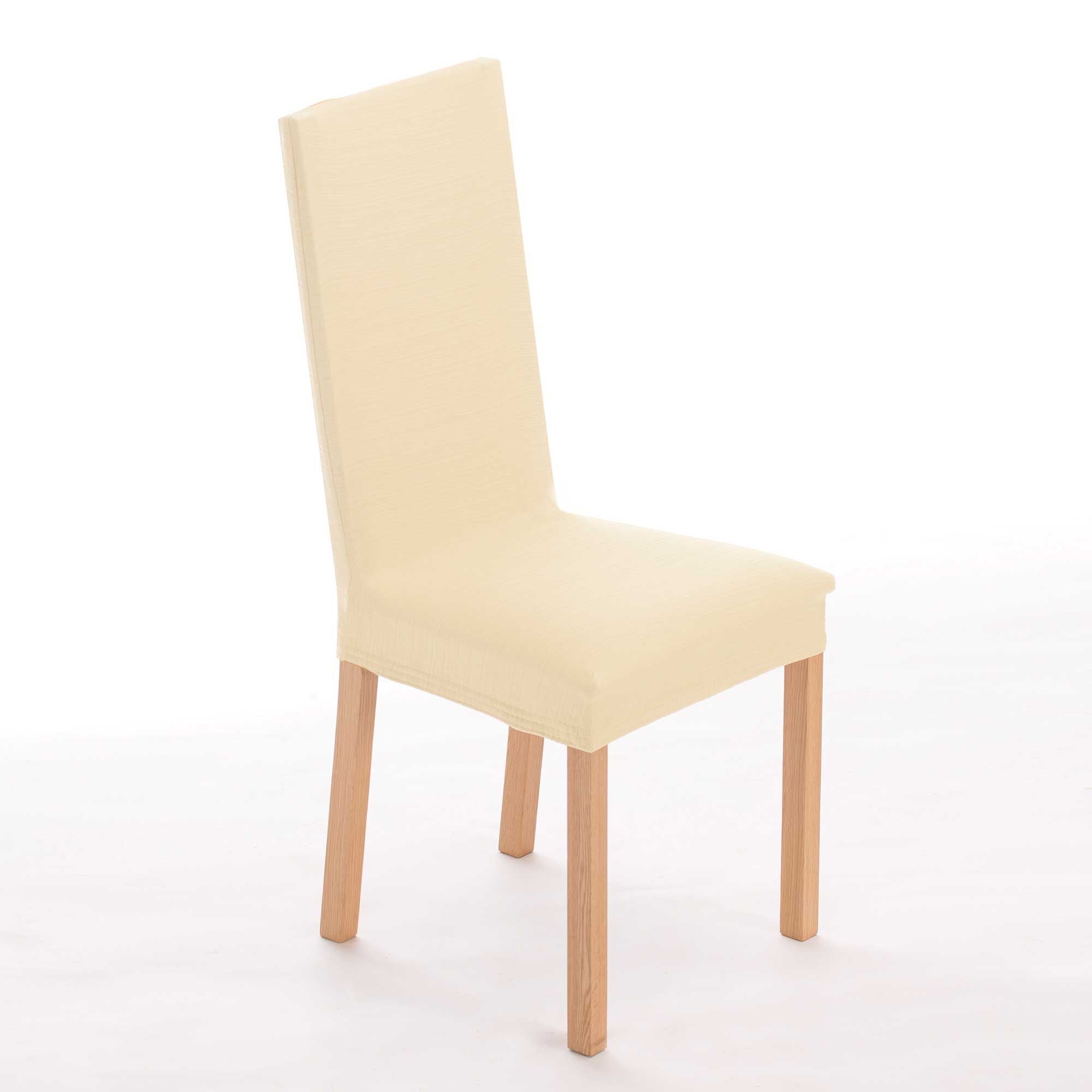 Housse chaise unie extensible