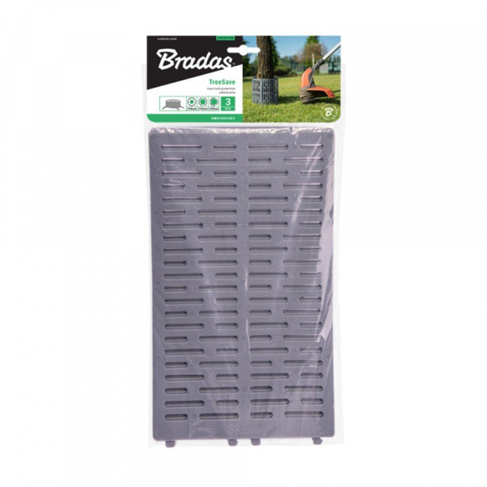 Bradas Geflechtzaun Baumstammschutz grün braun grau 20 x 33 cm 3 Stück