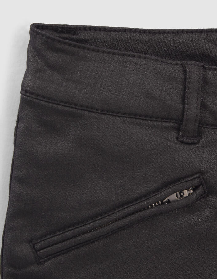 Jean SLIM noir enduit esprit battle fille