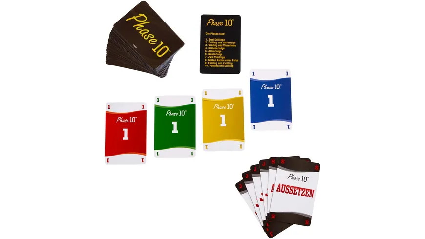 Mattel Games Phase 10,  Kartenspiel, Gesellschaftsspiel, Familienspiel, Kinderspiel
