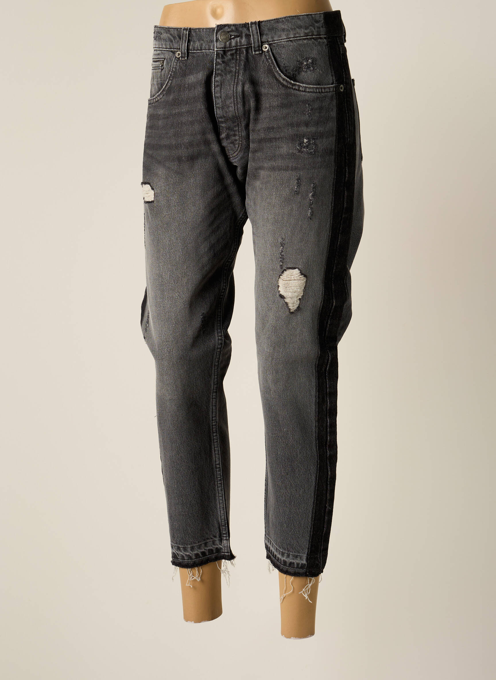 The Kooples Jeans Coupe Droite Femme couleur gris