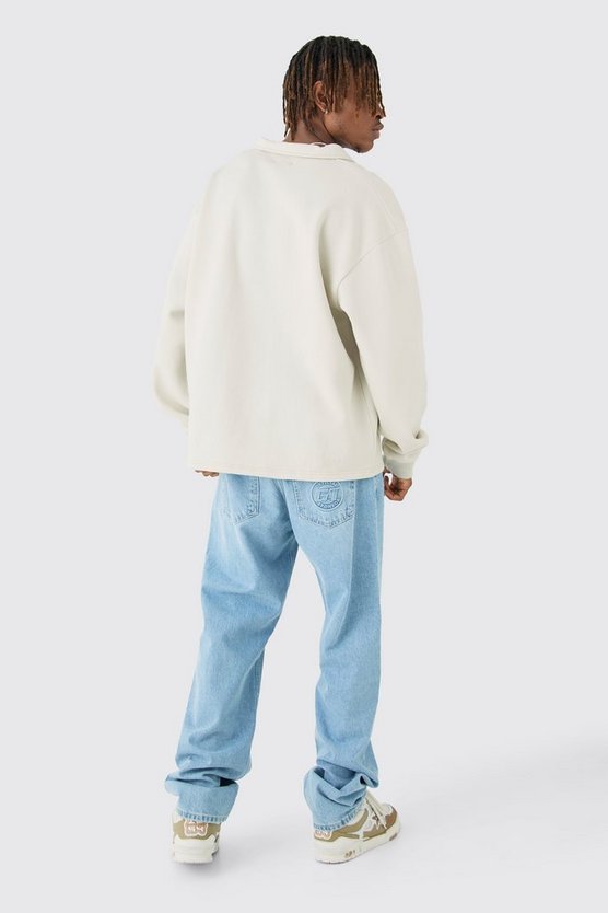Tall Oversize Rugby-Poloshirt