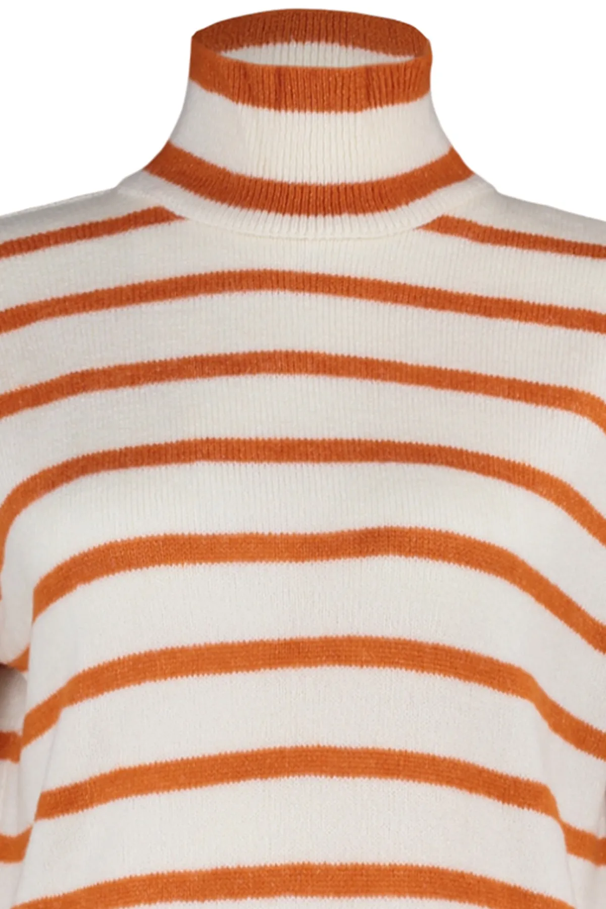 Trendyol Curve  Orange gestreifter Strickpullover TBBAW23AN00015