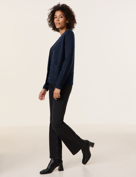 Strickjacke mit Wollanteil