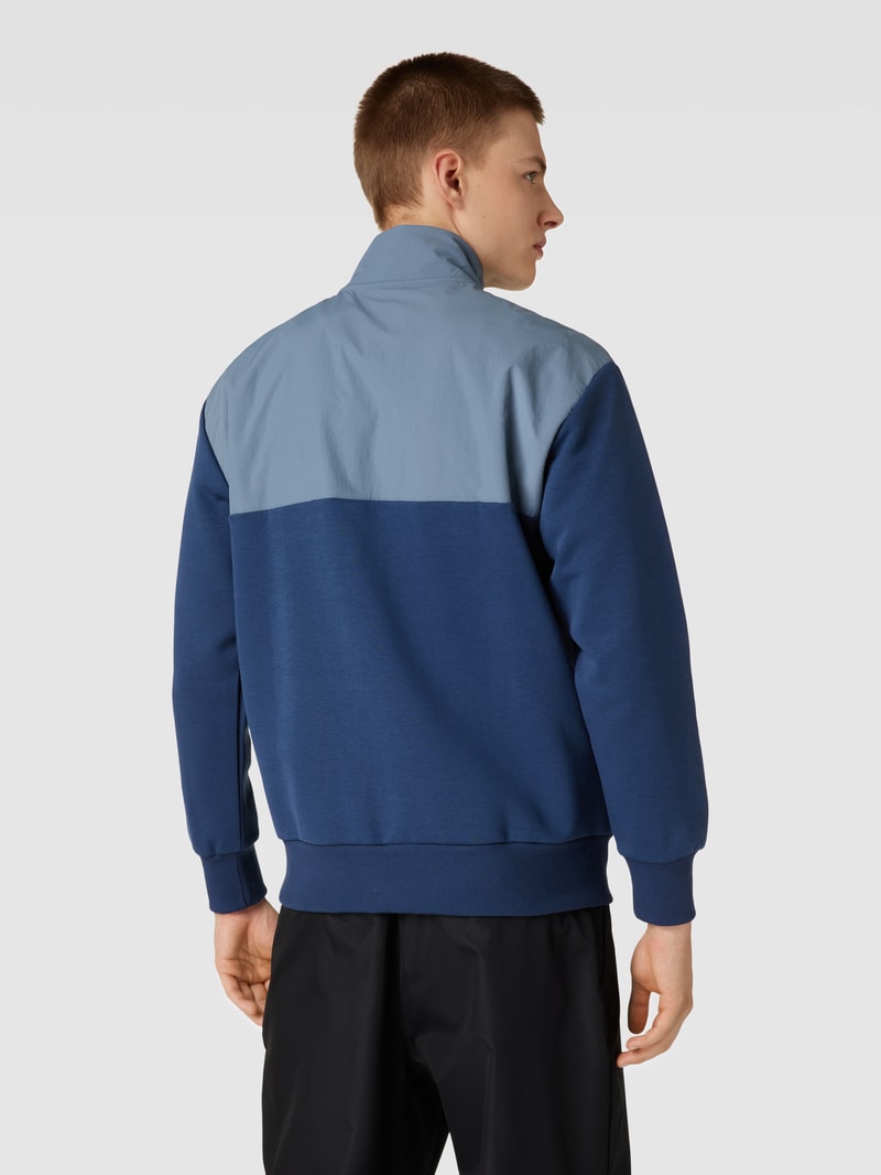 Sweatshirt mit Stehkragen und Reißverschluss in marineblau