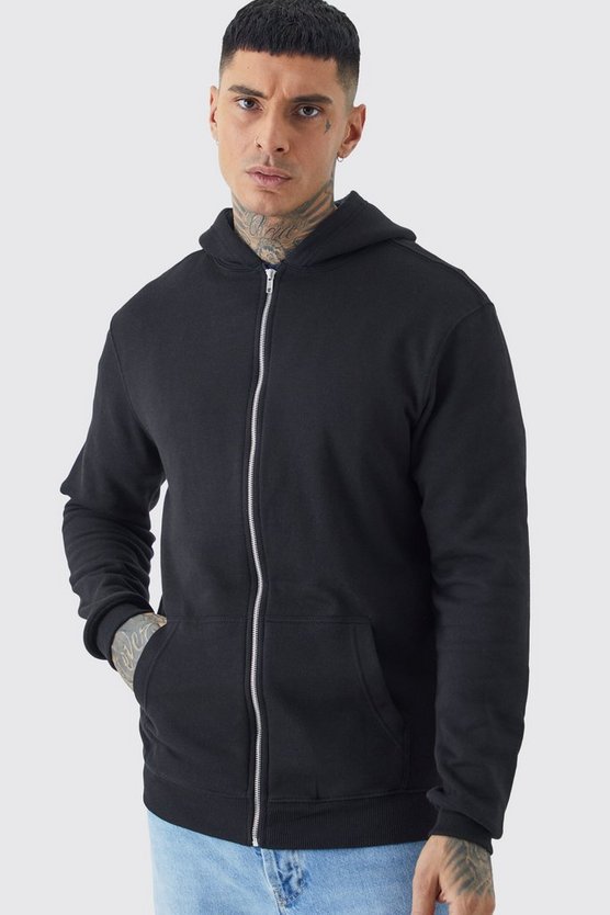 Tall Hoodie mit Print und Reißverschluss