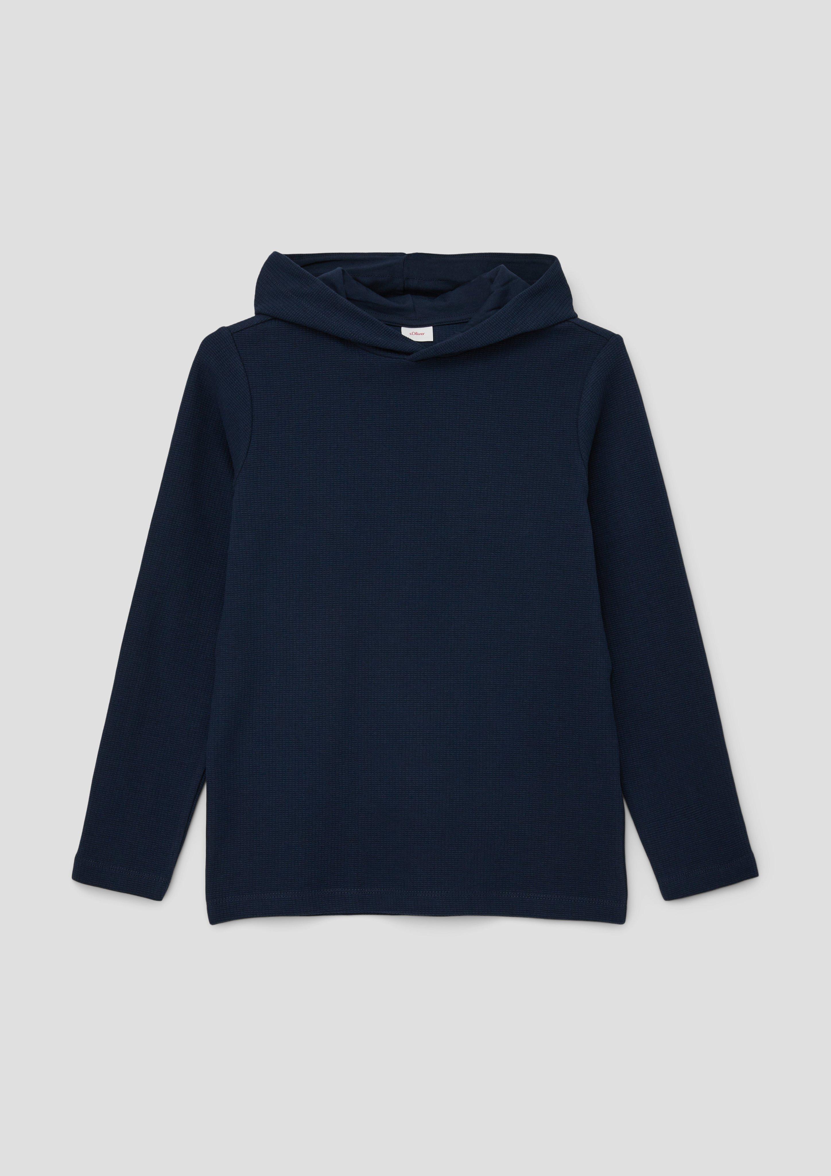 Kapuzenshirt mit Waffelpiqué  2134023-5952