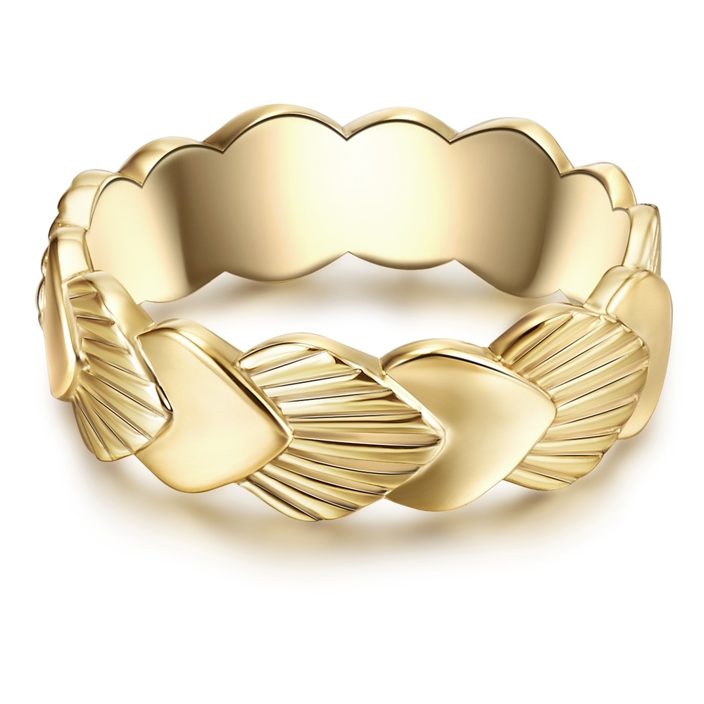 Glanzstücke München Bague en argent Coquillage Argent sterling en Or jaune Bague