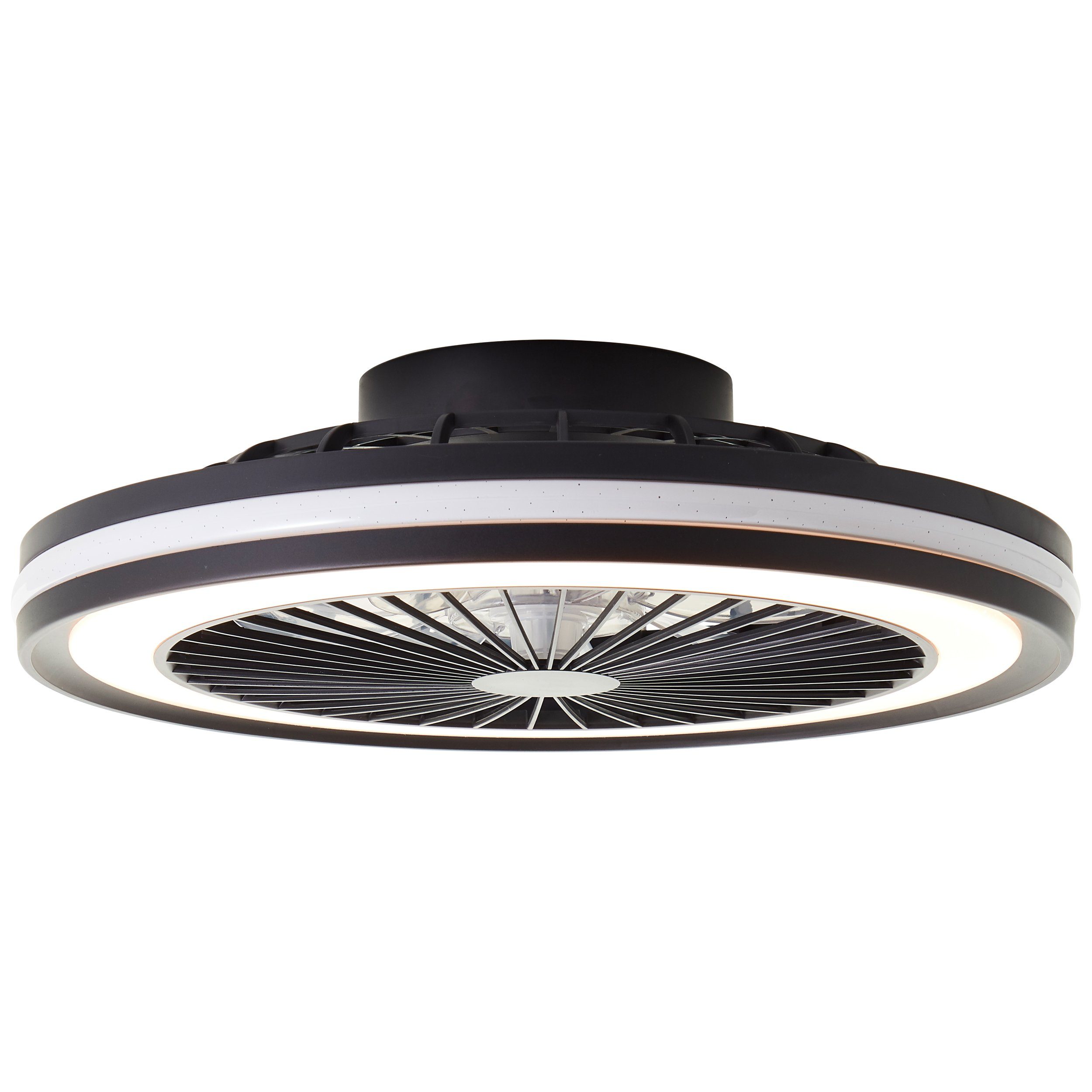 Lightbox LED Deckenleuchte, Ventilatorfunktion, LED fest integriert, warmweiß - kaltweiß, RGB, Deckenlampe, Ventilator, Ø 46,6 cm, Fernbedienung, RGB & CCT