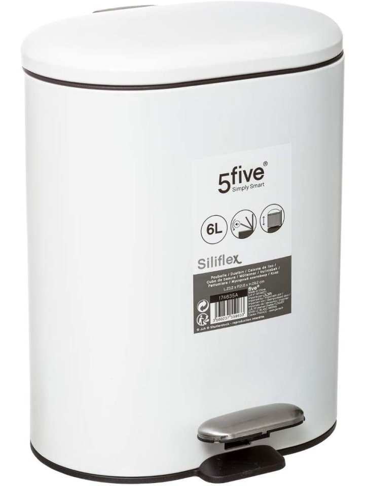 5five Simply Smart Tretmülleimer in weiß günstig kaufen onesize