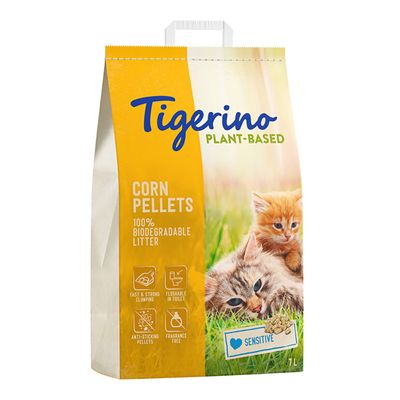 Tigerino Plant-Based Mais Katzenstreu - Sensitive, parfümfrei