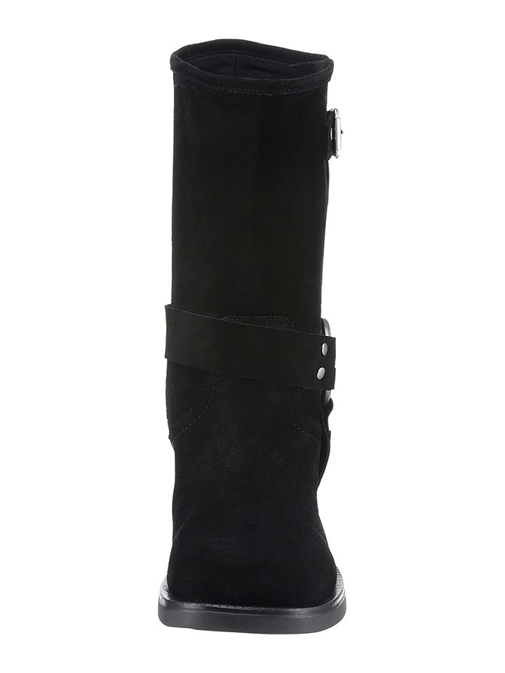Heine Leder-Stiefel in Schwarz günstig kaufen