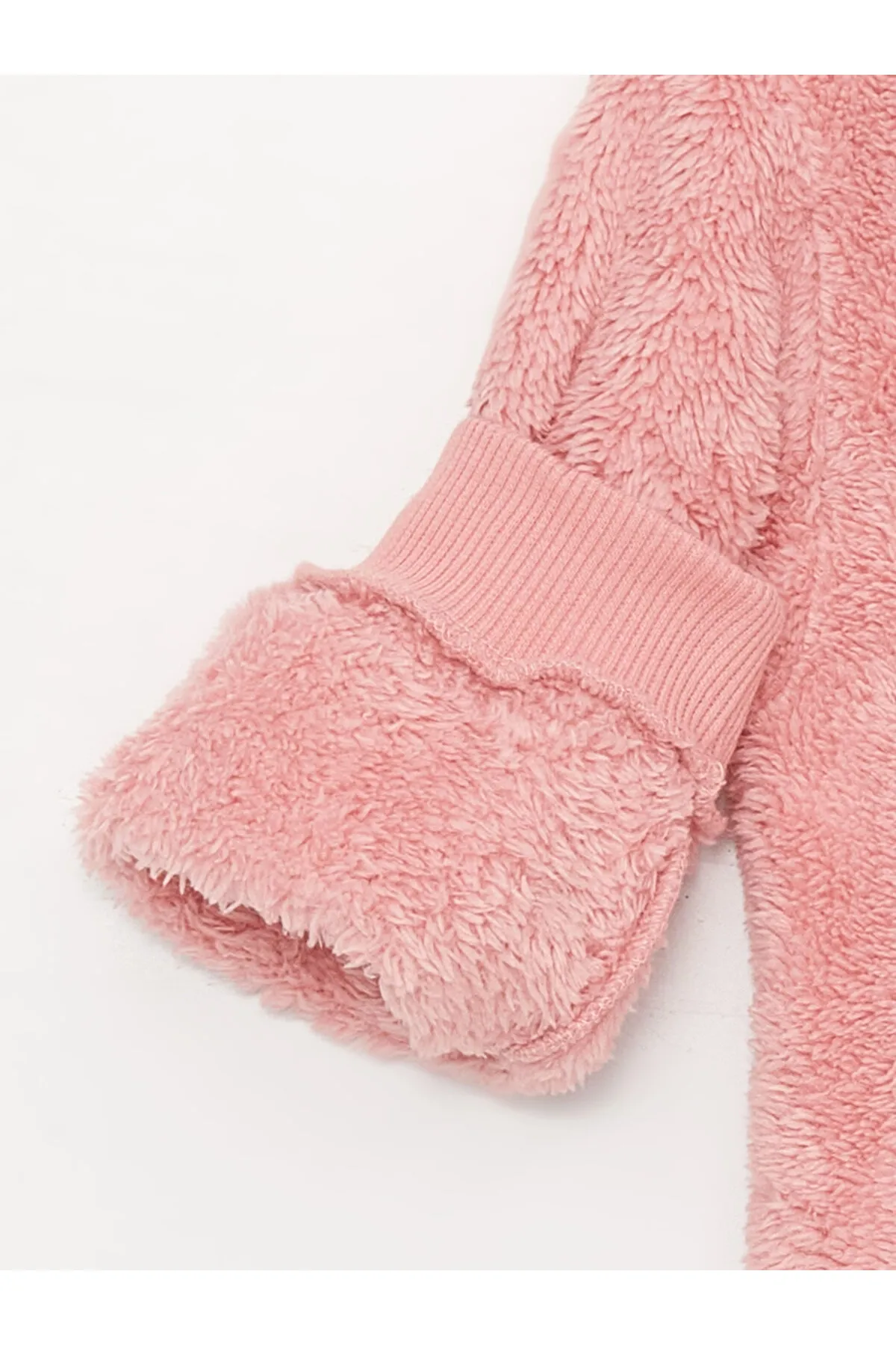 LC Waikiki  2-teiliges Set aus Plüsch-Baby-Sweatshirt und Strumpfhosen-Hose mit Rundhalsausschnitt