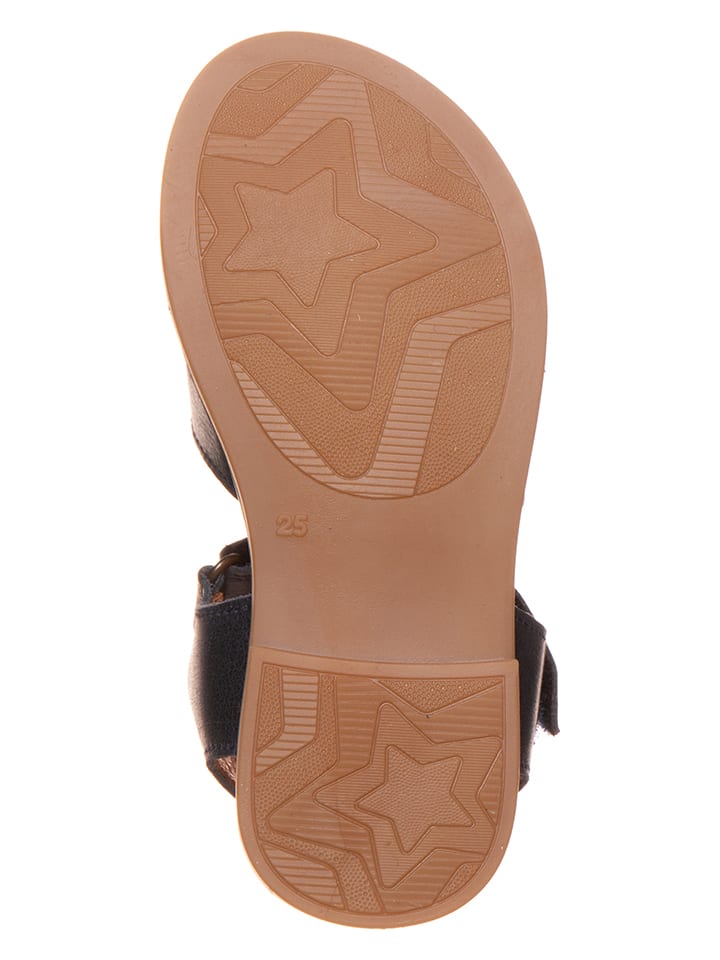 POM POM Leder-Sandalen in Dunkelblau günstig kaufen