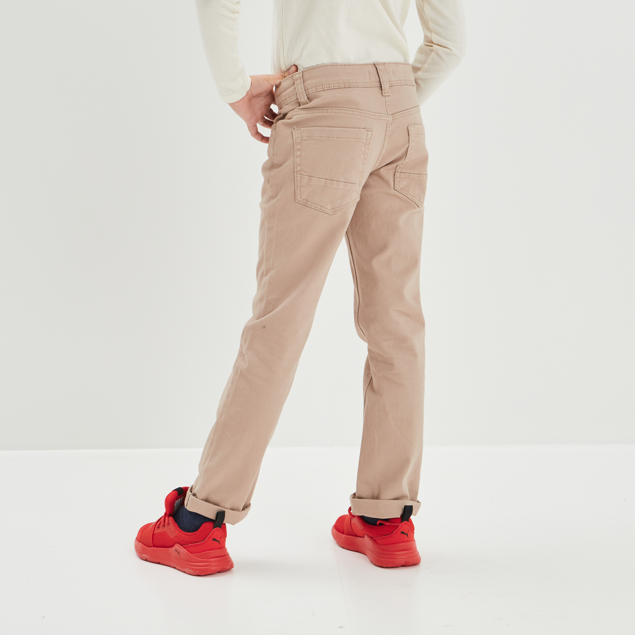 Pantalon regular sable garçon | La Halle