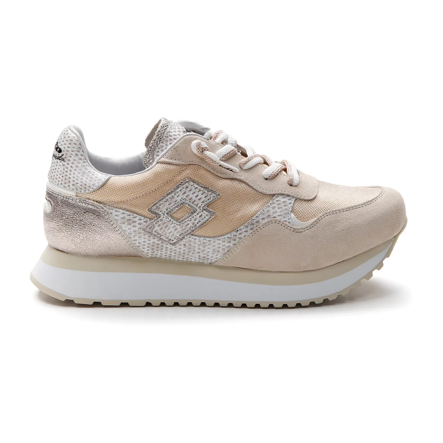 TOKYO WEDGE II SHINY MED TAPIOKA VIT/GYLLENE MANDEL