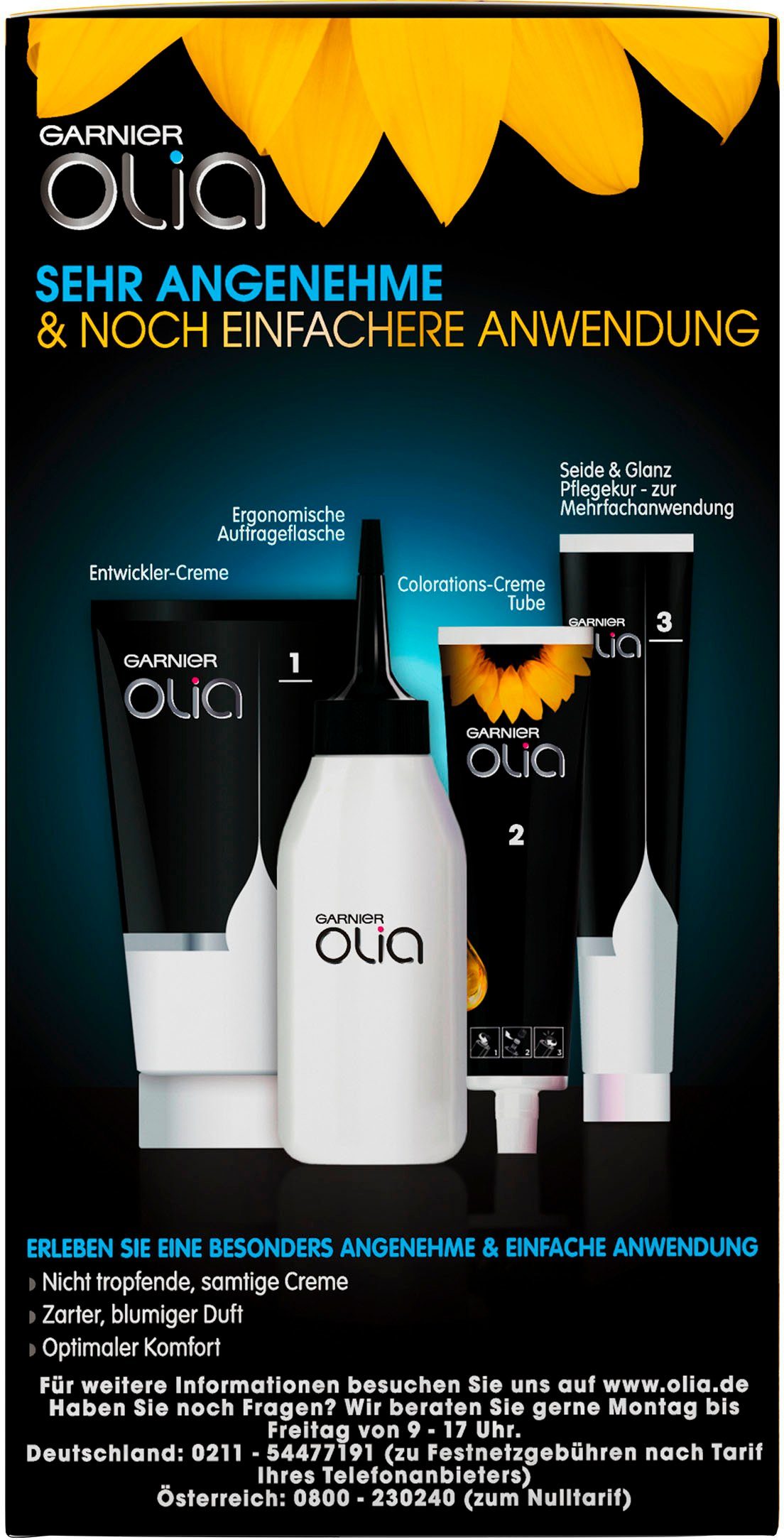 GARNIER Coloration Garnier Olia Aufheller, Set, 3-tlg., Ölbasis