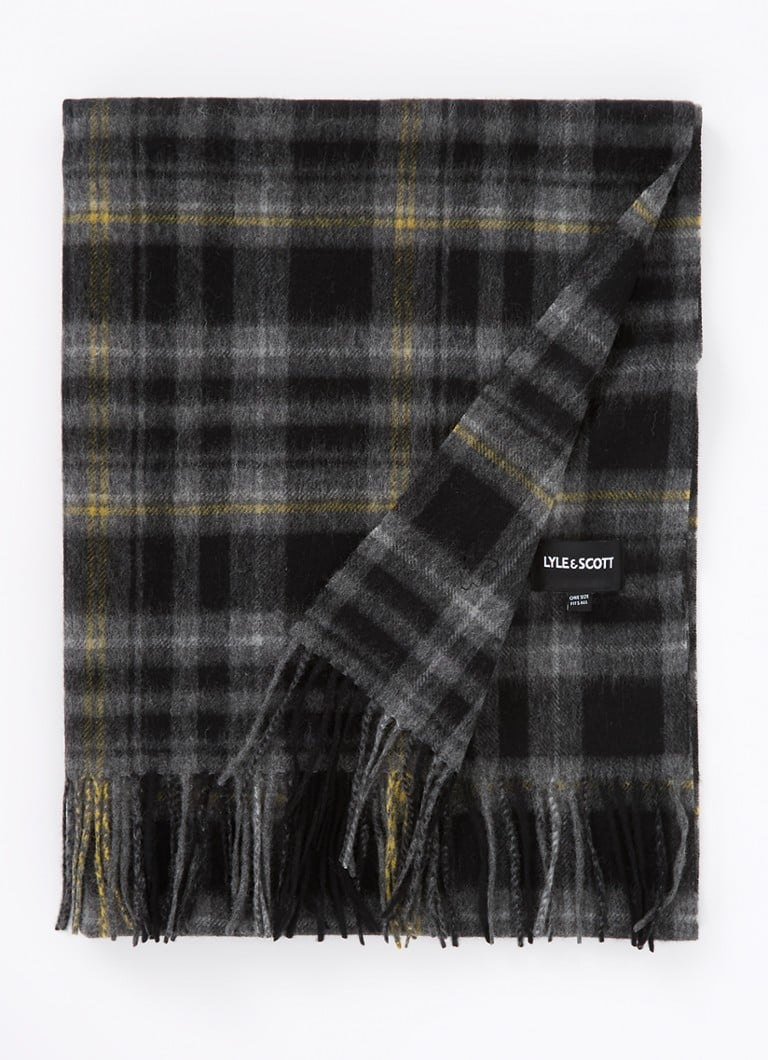 „Lyle & Scott“ kašmyro mišinio šalikas su languotu raštu, 200 x 55 cm