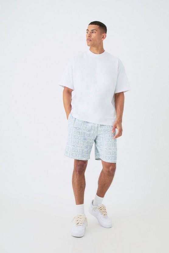 Oversize Man T-Shirt & Jacquard Shorts