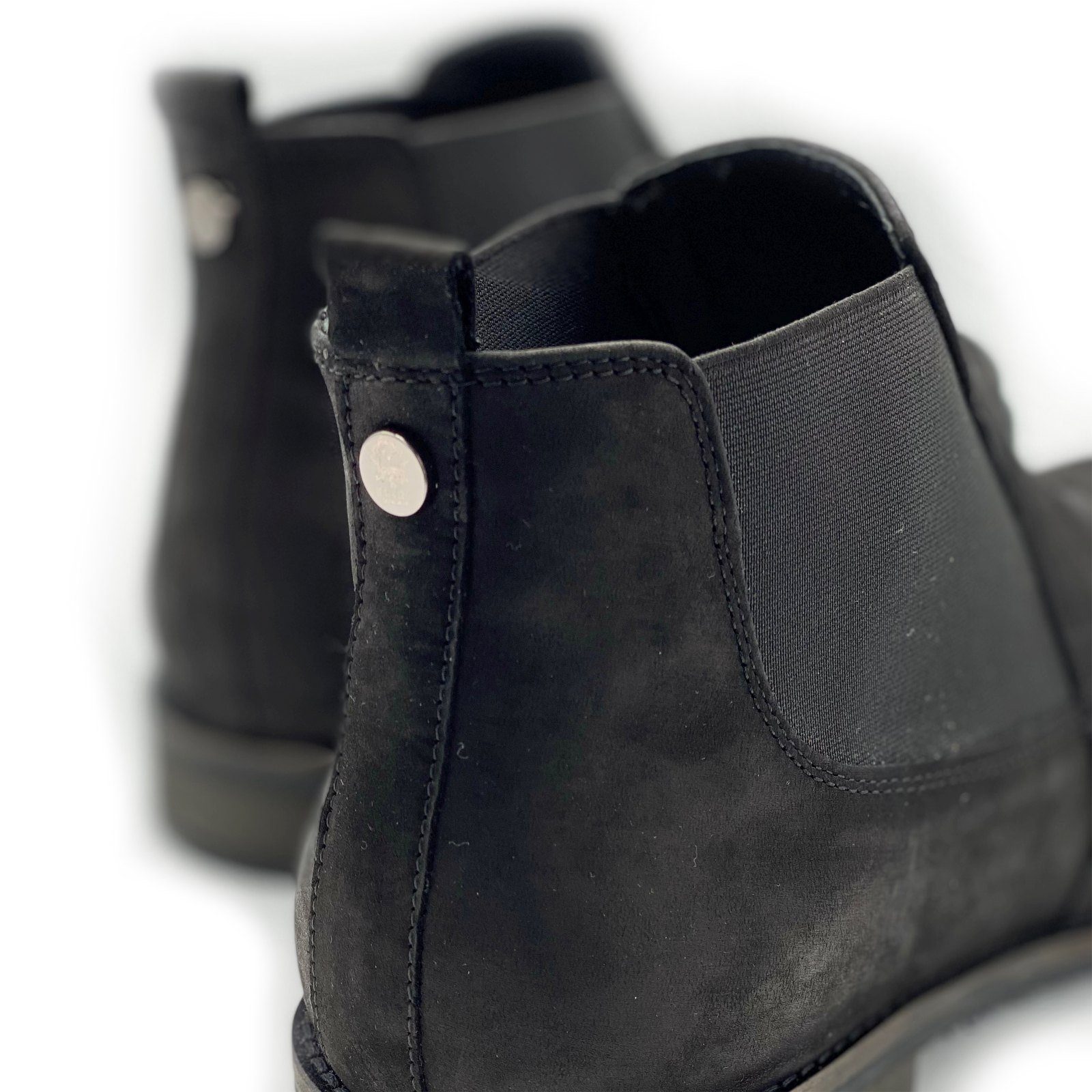 Hollert Herren Stiefelette Modell 702 Veloursleder Classic Schuhe Chelseaboots