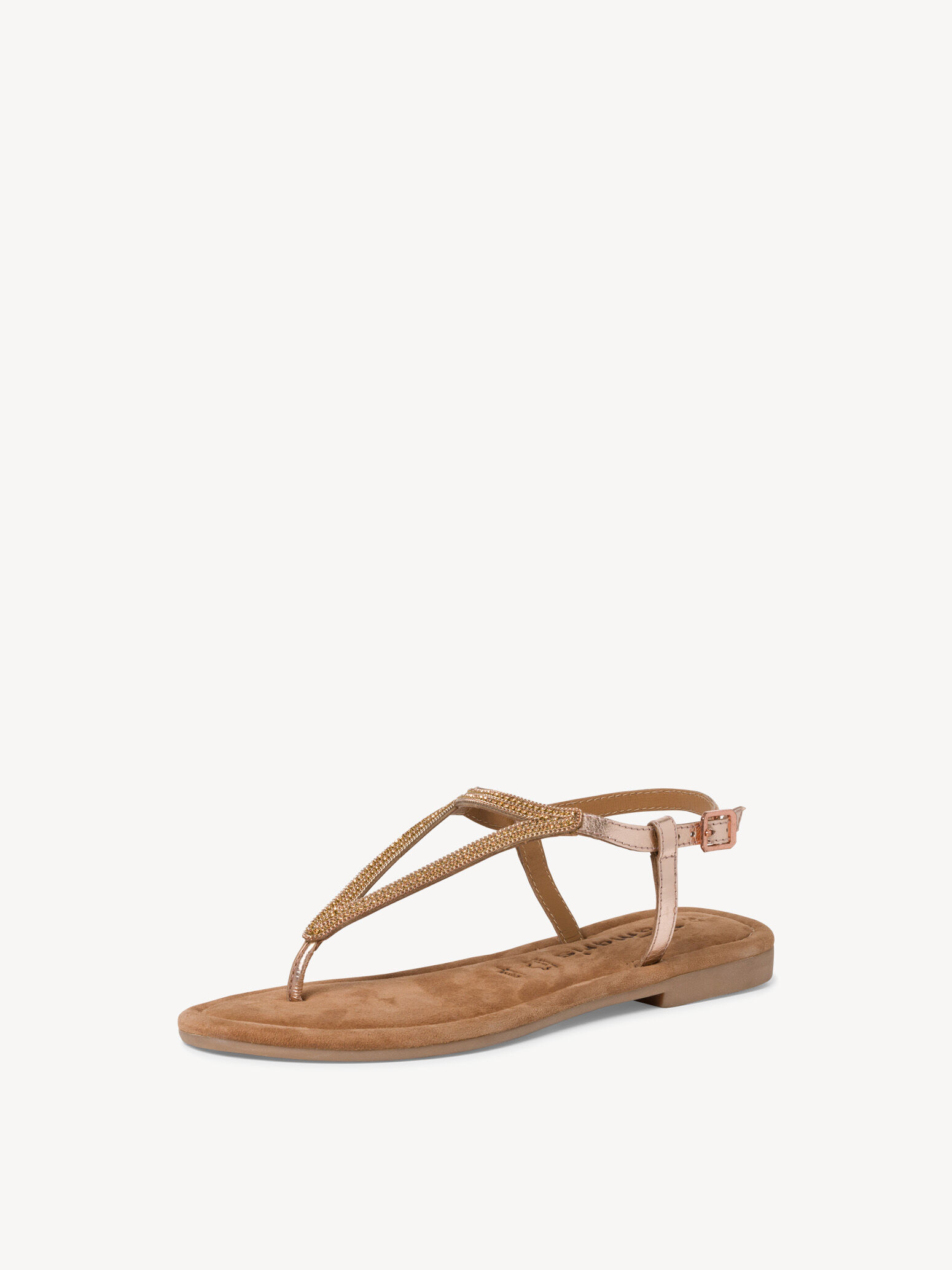 Sandale en cuir - métallique