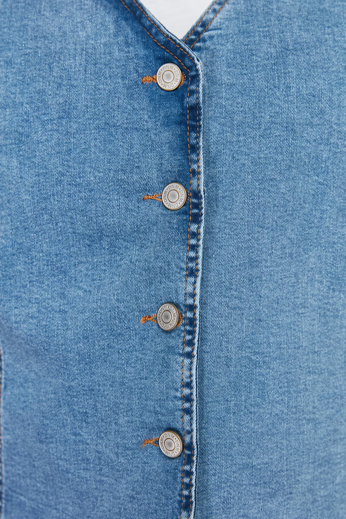 Trendyol Curve  Blaue Jeansweste TBSSS24BH00002