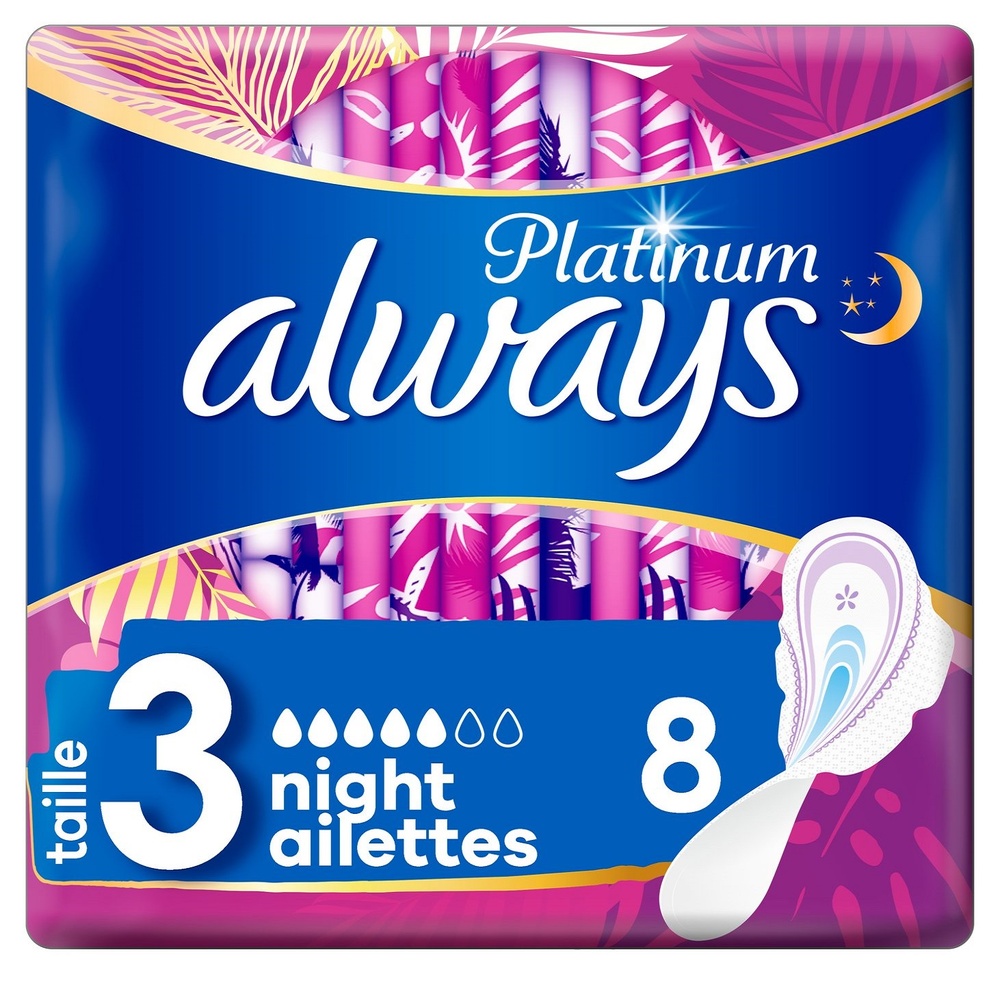 always Always Platinum Nuit (Taille 3) Serviette Hygiénique Serviettes Hygiéniques