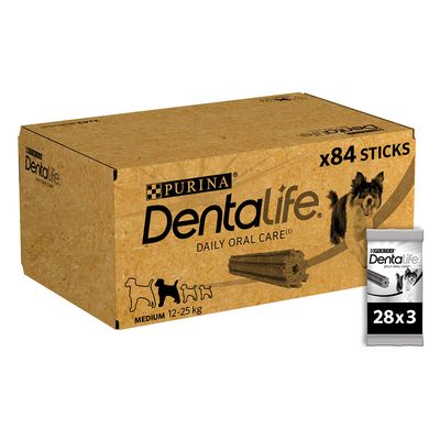 PURINA Dentalife Tägliche Zahnpflege-Snacks für mittelgroße Hunde
