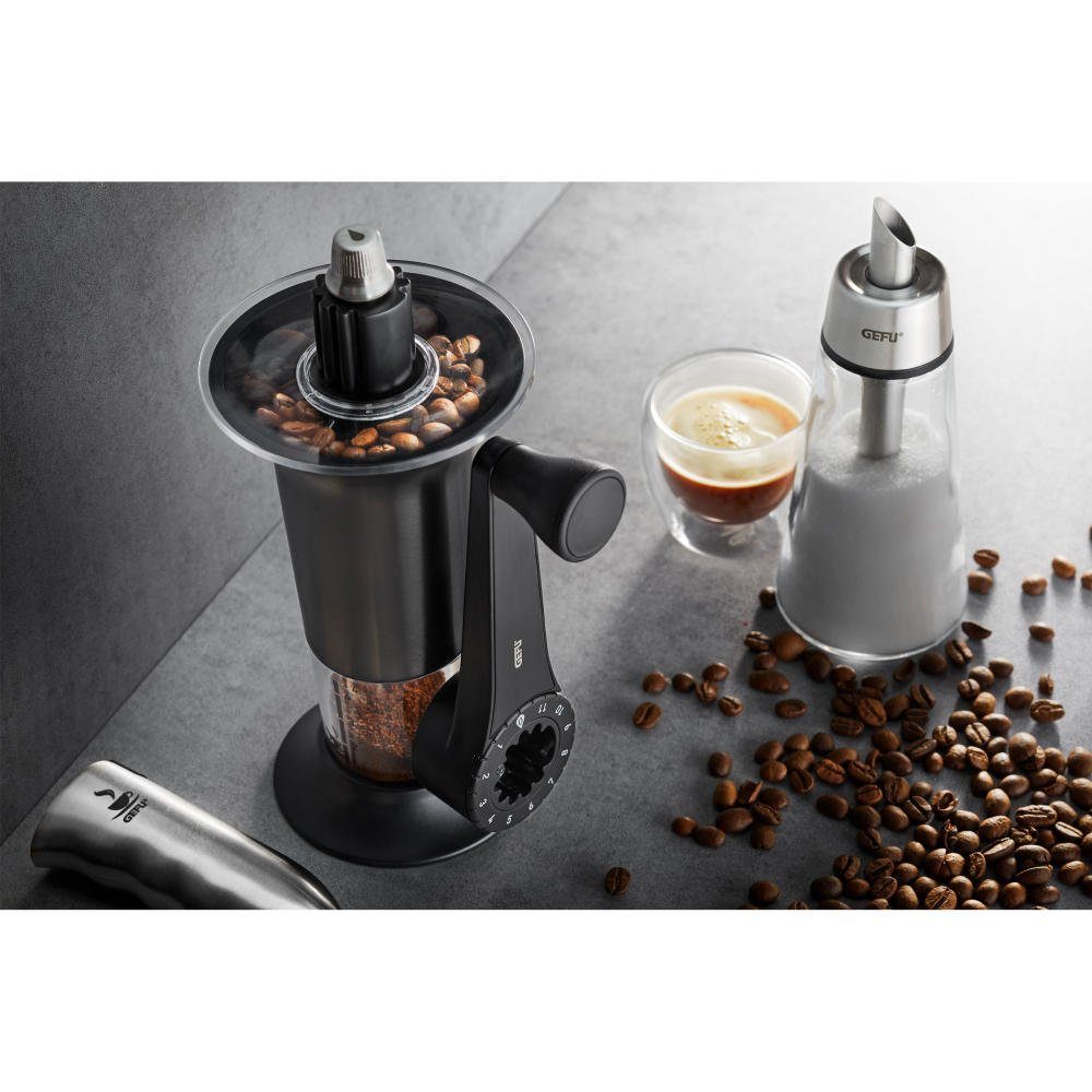 GEFU Kaffeemühle Lorenzo, Keramikmahlwerk, 11 einstellbare Mahlgrade
